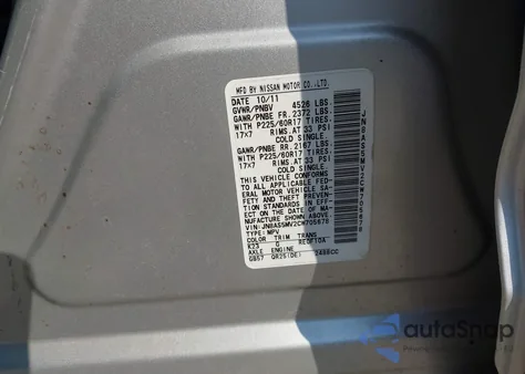 2012 Nissan Rogue Sv z USA, uszkodzony, nr VIN JN8AS5MV2CW705678